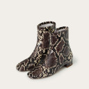 Gia Boots, brown python pattern